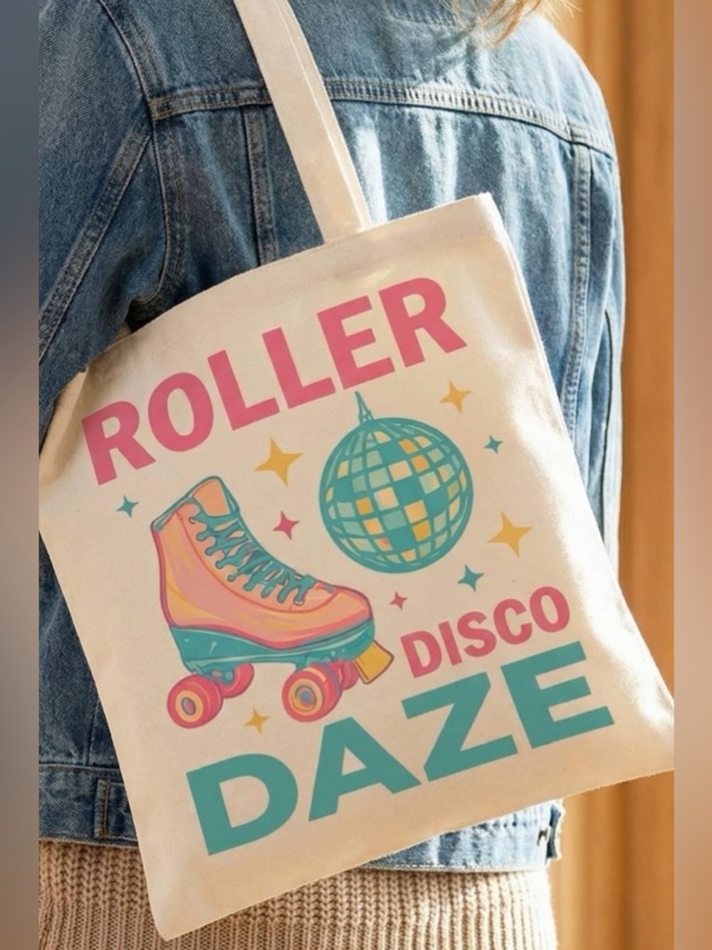 🛼 Hello Gorgeous! Fame Roller Disco Daze Tote Bag